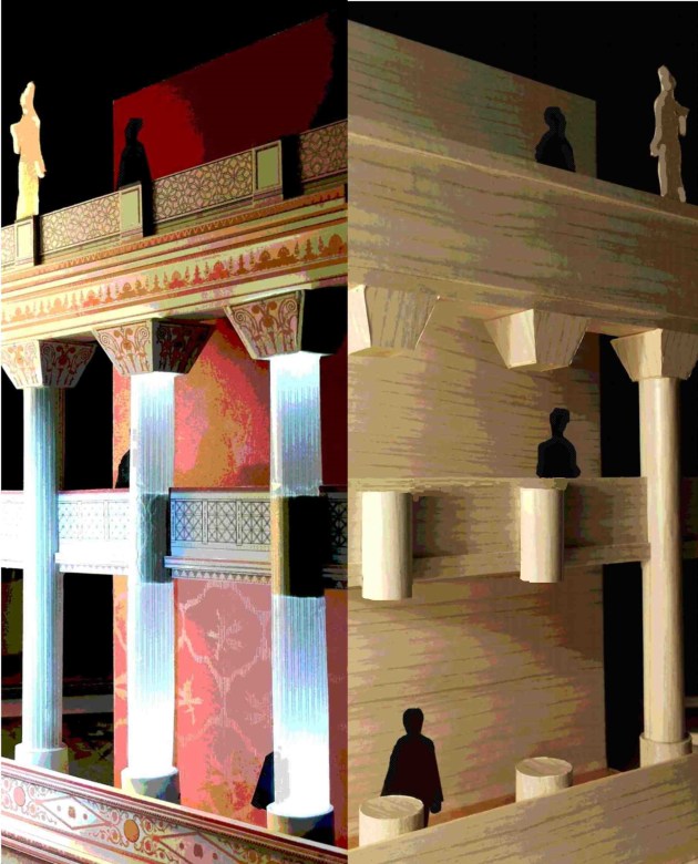 Confronto Particolare Sala Teatro a scenografia accesa e spenta