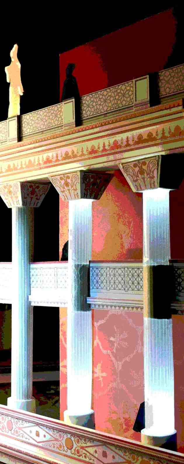 Particolare Sala Teatro a scenografia virtuale accesa