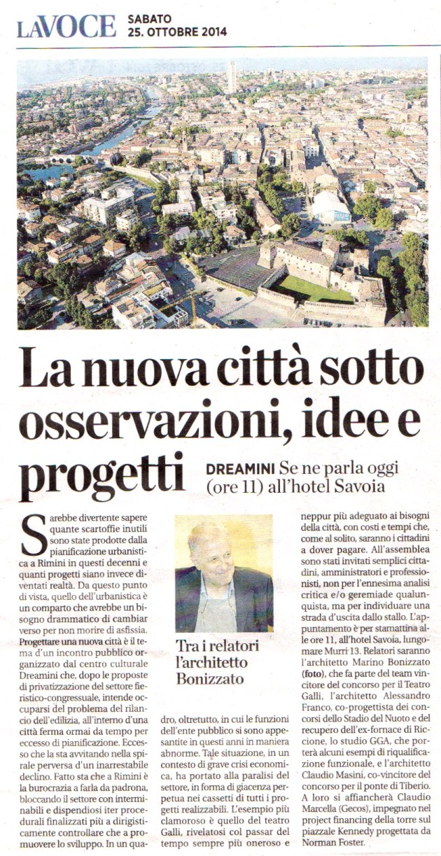 la Voce 2014.10.25 annuncio convegno Dreamini